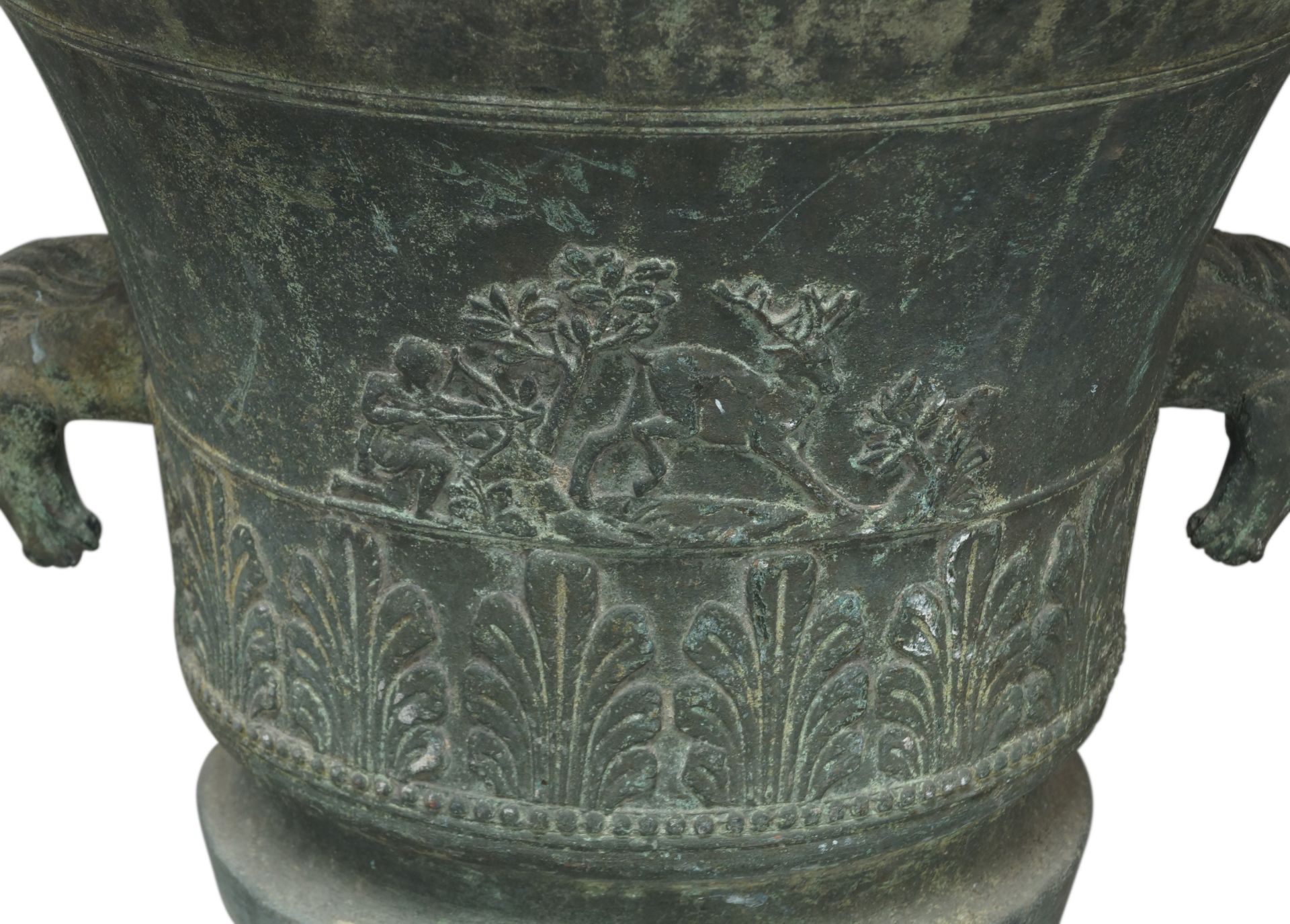 A large Italian bronze bell-shaped mortar - Bild 2 aus 3