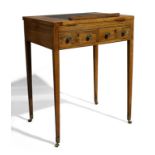 A George III rosewood games and reading table, c.1780, satinwood crossbanded, the ratcheted top, ...