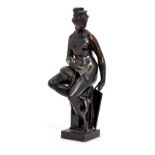 After Giambologna, Italian, 1529-1608, a bronze figure emblematic of Architecture, late 19th cent...