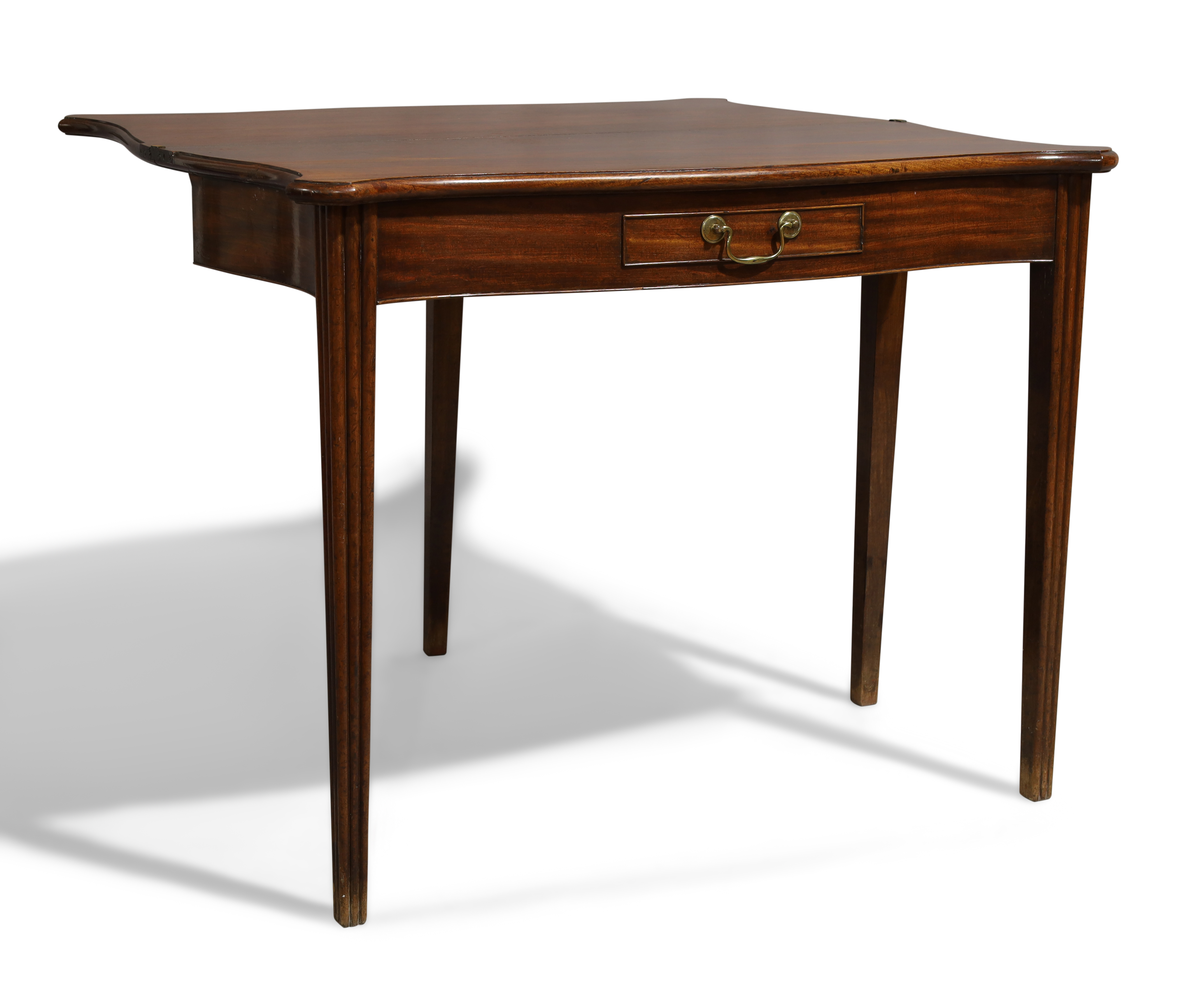 A George III mahogany serpentine tea table - Image 2 of 4