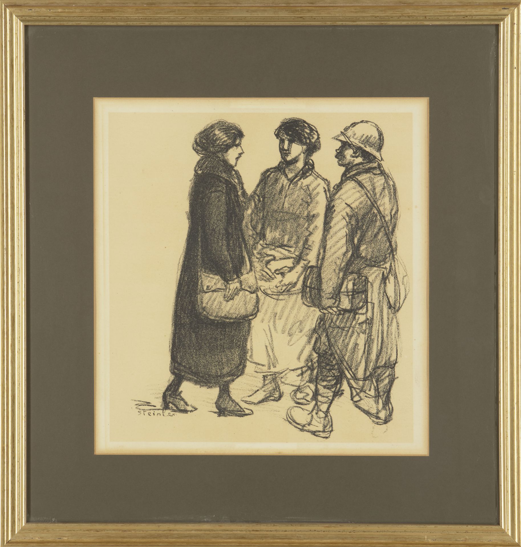 Theophile-Alexandre Steinlen, French/Swiss 1859-1923, Permissionnaire tenant une canne, 1916; Au... - Image 4 of 16