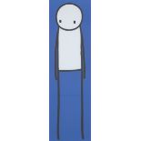Stik, British b.1979- Big issue, red; Big issue, blue; offset lithographic poster in colours on...