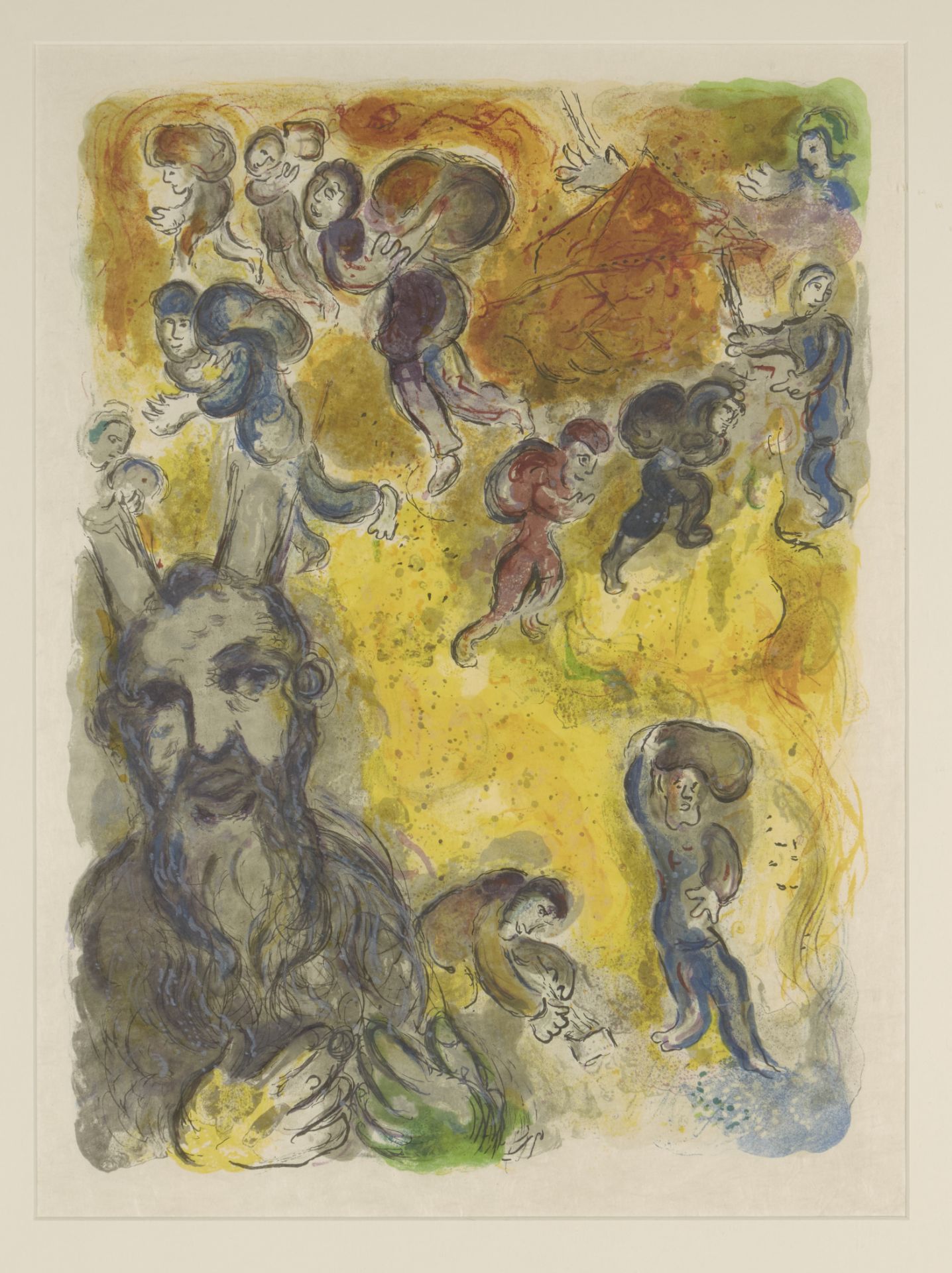 Marc Chagall, French/Russian 1887-1985, From The Story of the Exodus' Suite, 1966; lithograph i... - Image 3 of 4