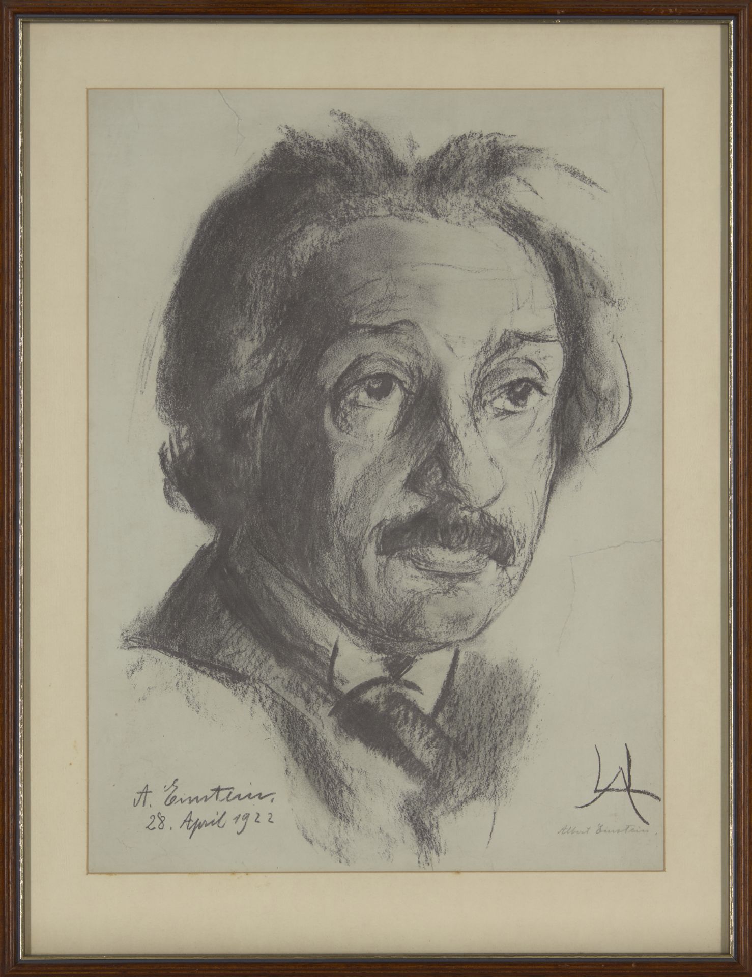 Lou Albert-Lasard, German 1885-1969, Portrait of Albert Einstein, 1922; lithograph on wove, art... - Image 4 of 4