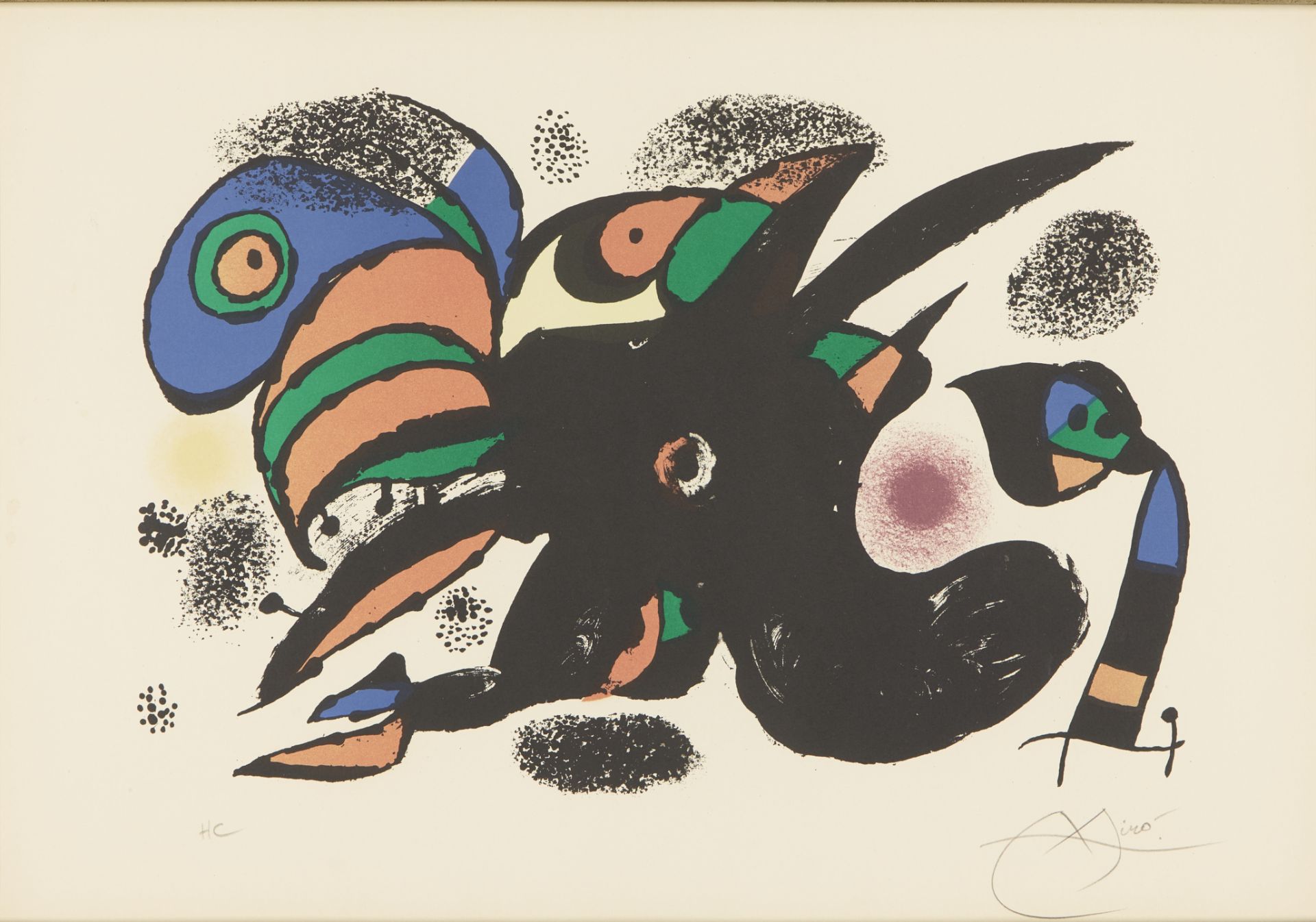 Joan Miró, Spanish 1893-1983, The extreme origin, 1976; lithograph in colours on wove, signed a...