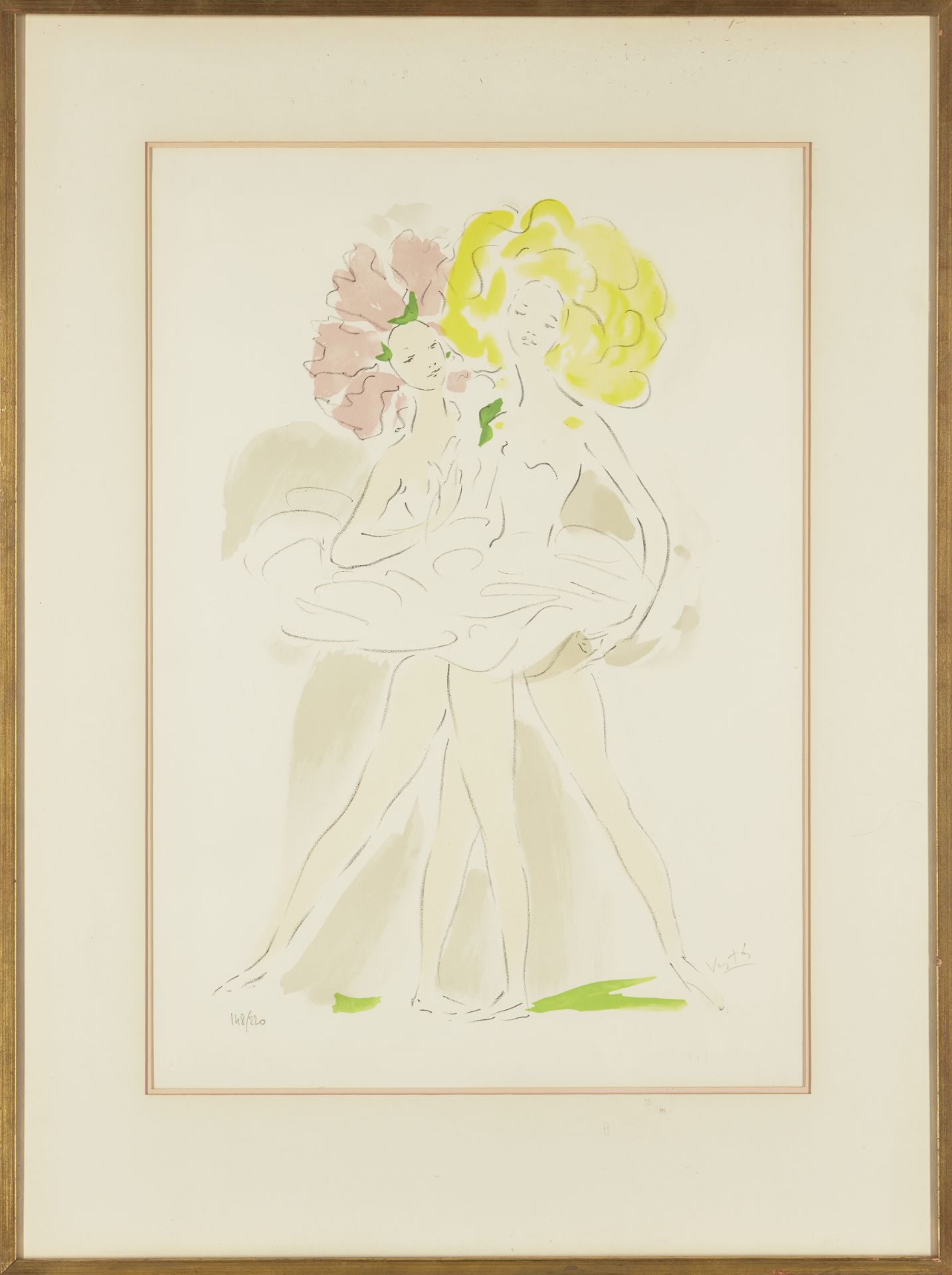 Marcel Vertes, French 1895-1961, Two ballerinas; lithograph in colours on wove, signed and numb... - Bild 2 aus 2