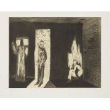 Mimmo Paladino, Italian b. 1948- Chiaro di Luna, 1985; etching and aquatint in black and white ...