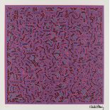 Keith Haring, American 1958-1990, Untitled (pink); serigraph in colours on wove, signed in the ...