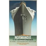 After Adolphe Mouron Cassandre, French 1901-1968, Normandie; offset lithographic poster on wove...