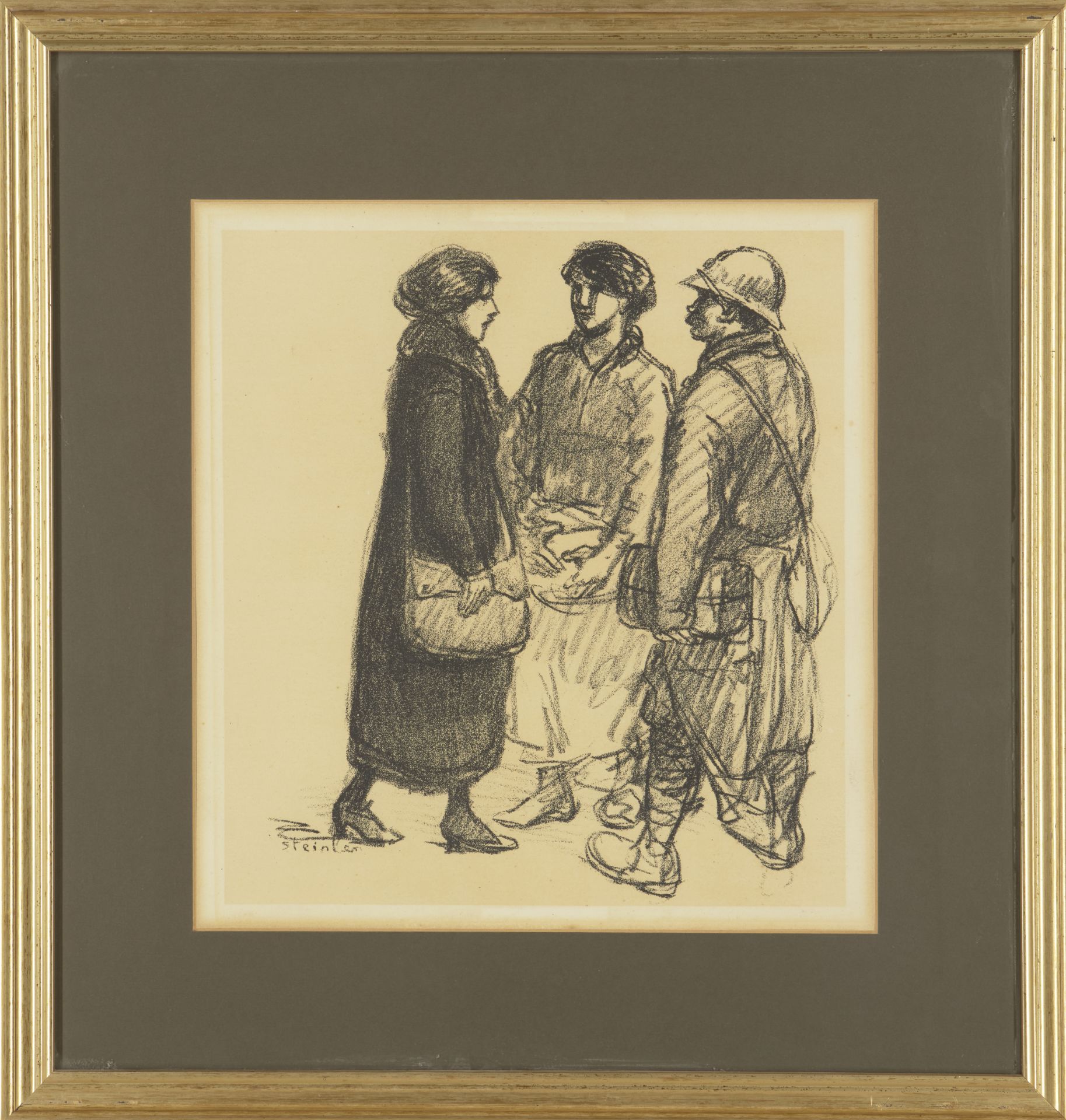 Theophile-Alexandre Steinlen, French/Swiss 1859-1923, Permissionnaire tenant une canne, 1916; Au... - Image 12 of 16