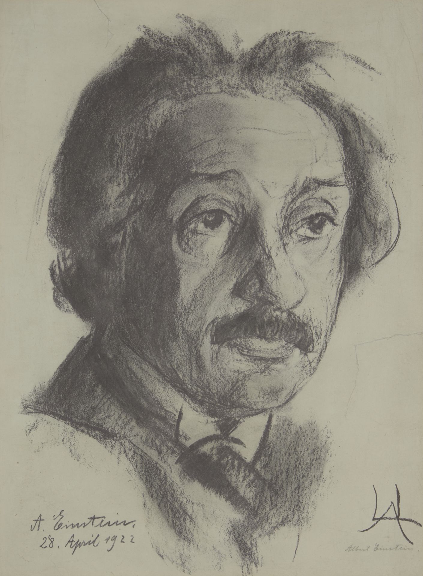 Lou Albert-Lasard, German 1885-1969, Portrait of Albert Einstein, 1922; lithograph on wove, art...