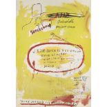 After Jean Michel Basquiat, American 1960-1988- Supercomb, 1988; offset lithograph in colours o...