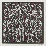 Keith Haring, American 1958-1990, Untitled (Black); serigraph in colours on wove, signed in the...
