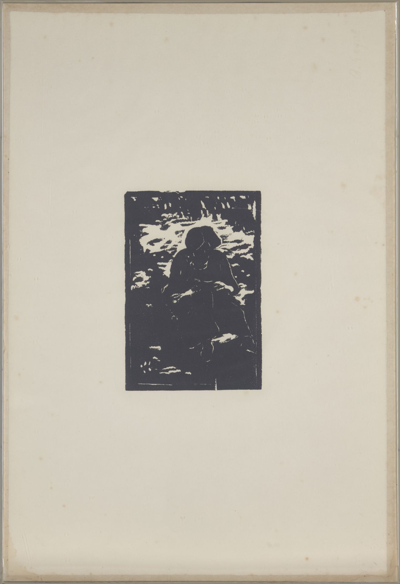 Arthur Segal, Romanian 1857-1944, The artist's wife reading, c.1912; woodcut in black and white... - Bild 4 aus 4