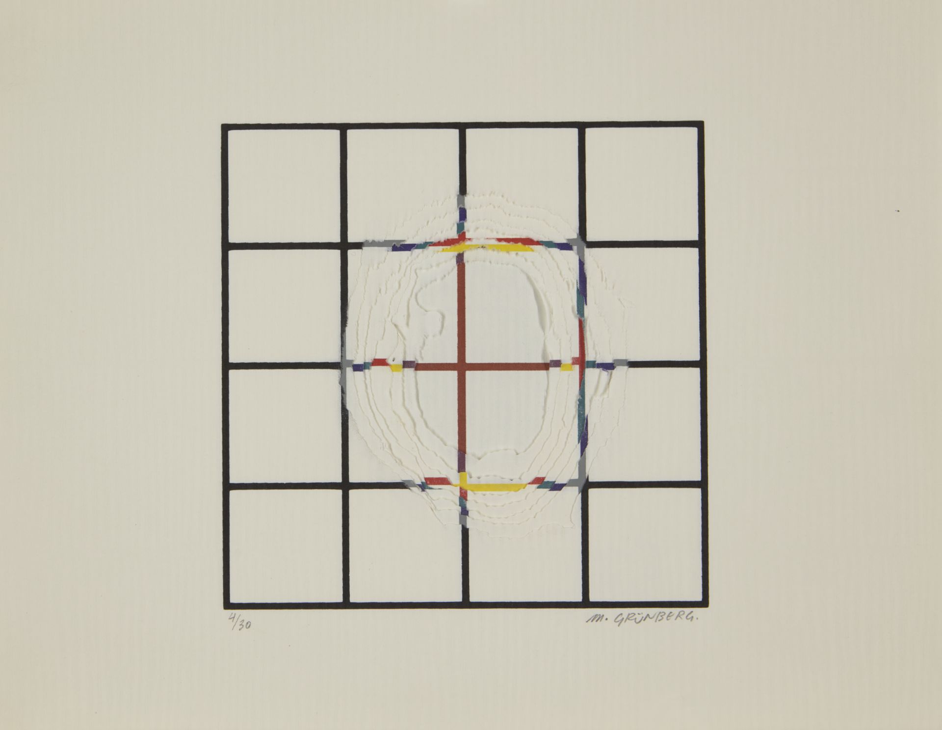 Maty Grünberg,  Israeli b.1943-  8 Colours Erosion-Grid, 1978;  each serigraph in colours on Th... - Bild 7 aus 8