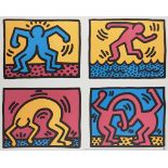 Keith Haring, American 1958-1990, Pop Shop Quad II, 1988 (poster); lithograph in colours on hea...