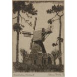 Sidney Ferris,  British 1902-c.1989 -  Wimbledon, Windmill;  etching, signed, titled and dated ...