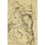 Duncan Grant,  British 1885-1978 -  Don & Girlfriend (Claire), 1952;  charcoal on paper, signed...