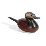 Guy Taplin,  British b.1939 -  Ruddy Duck;  painted wood, signed and titled on underside 'Guy T...