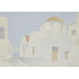 John Miller,  British 1931-2002 -  Chapel on Mykonos, 1980;  watercolour and pencil on paper, s...