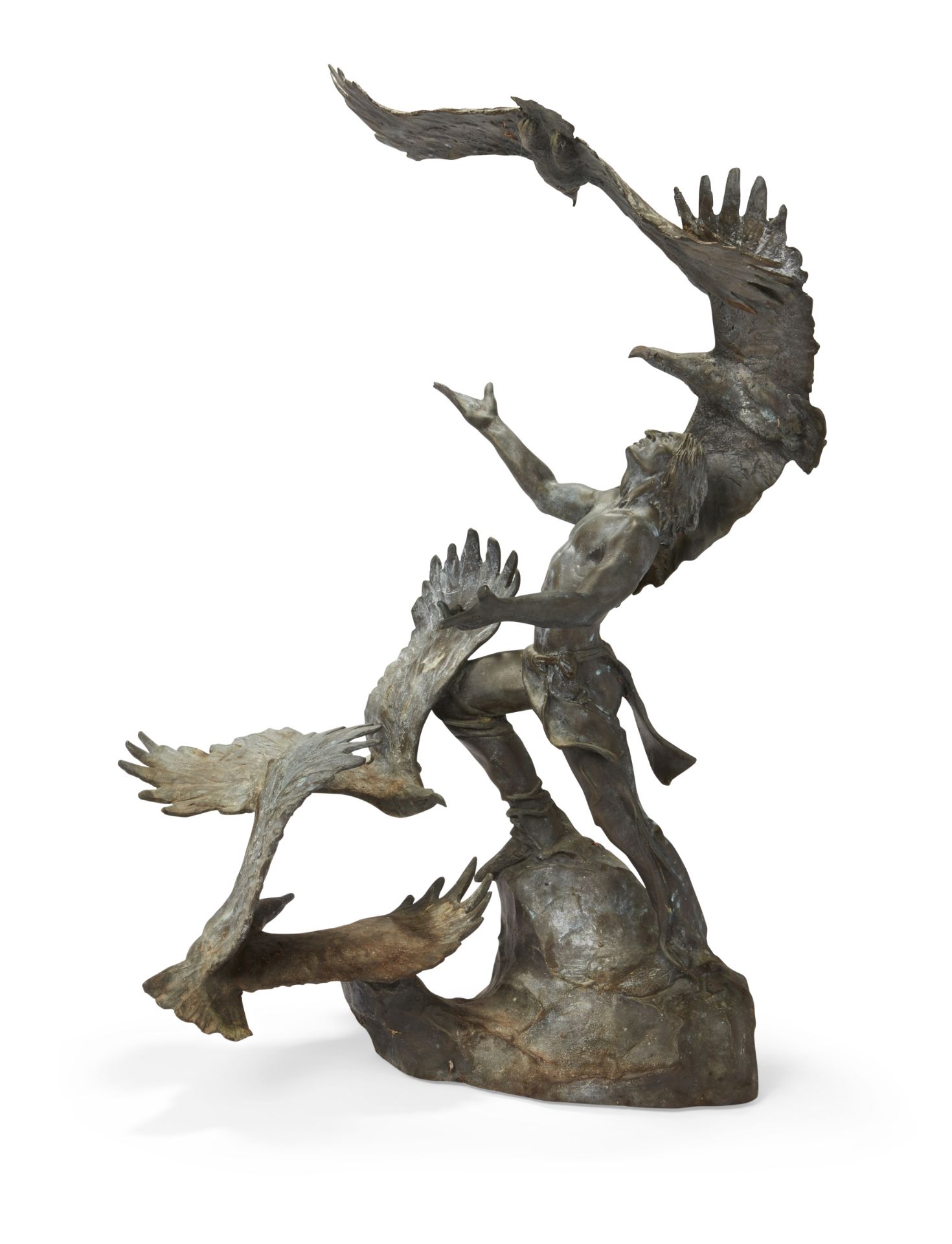 Buck McCain,  American b.1943 -  The Soaring Spirits, 1991;  bronze, stamped 'McCain FM 91', H5...