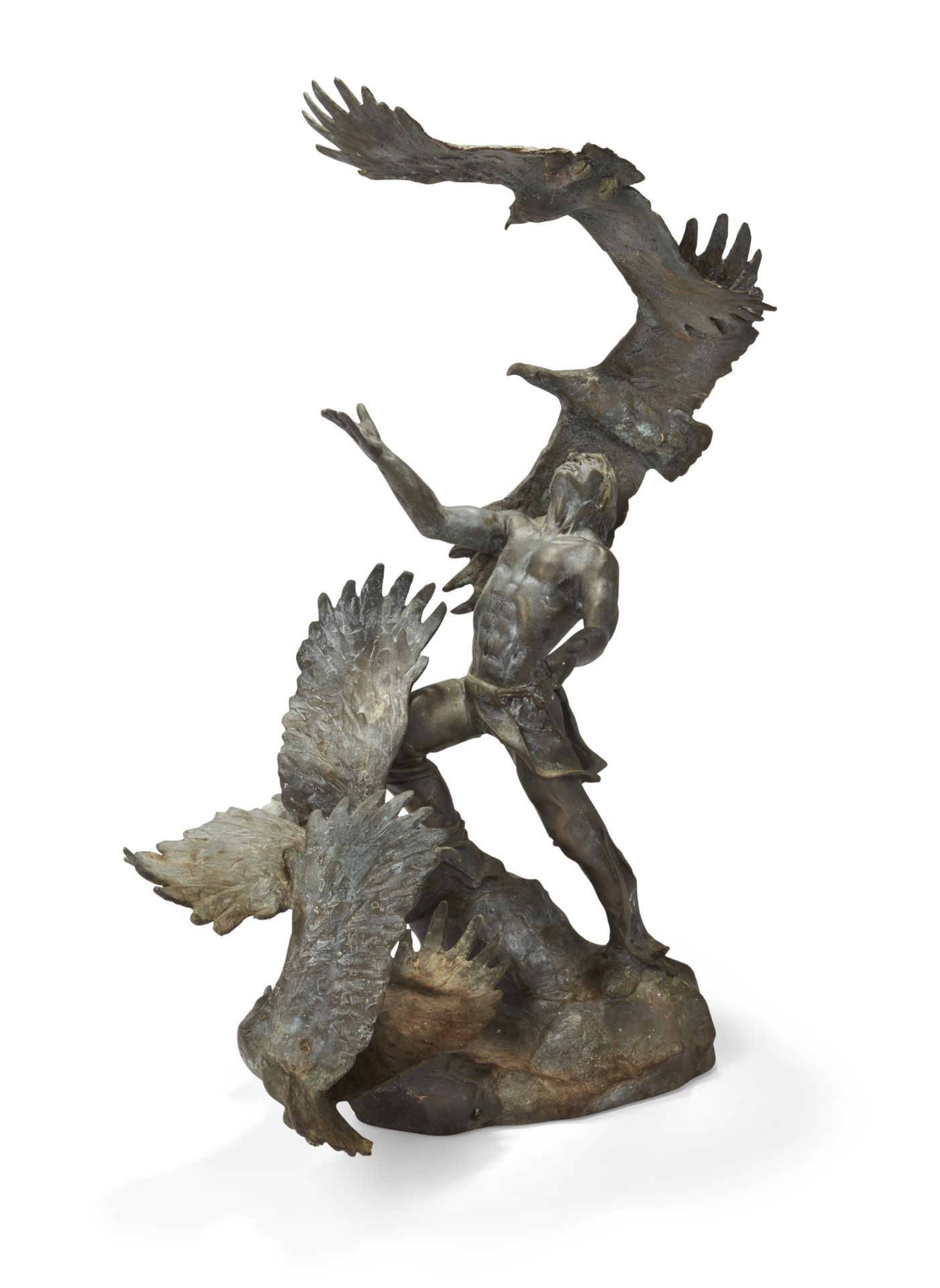 Buck McCain,  American b.1943 -  The Soaring Spirits, 1991;  bronze, stamped 'McCain FM 91', H5... - Bild 2 aus 4