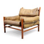 Arne Norell (1917-1971) for Norell 'Kontiki' lounge chair for Norell, c.1960 Manufacturer's labe...