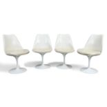 Attributed to Rudi Bonzanini Four 'Tulip' style chairs, circa 1960/70 Moulded fibreglass, enamel...