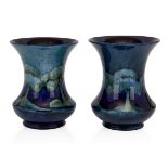 William Moorcroft (1872-1945) Pair of Moonlit blue vases, circa 1920 Glazed earthenware Impresse...