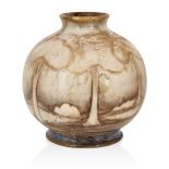 William Moorcroft (1872-1945) Salt-glazed landscape globular vase, circa 1925 Earthenware Unders...