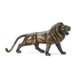 Jeanne Hugues-Royannez (1855-1932) Lion sculpture, circa 1925 Gilt bronze Signed 'J.Hugues' to r...