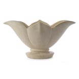 Fulham Pottery Lotus leaf shaped mantel vase ‘FWD’, early to mid 20th century Earthenware, ungla...
