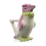 Edouard Marcel Sandoz for Theodore Havilland at Limoges Pink penguin hot water pot with cover, 1...