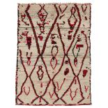 Moroccan Handwoven long pile rug, second quarter 20th century Wool 228cm x 132 cm