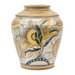 Truda Adams (1890-19558) for Carter Stabler Adams Poole Pottery Large yellow and beige vase in '...