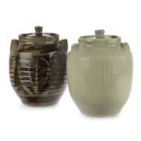 Harry Davis (1910-1986) and May Davis (1914-1998) for Crowan Pottery Two twin-handled lidded jar...