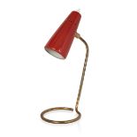 Stilnovo Table lamp, circa 1950 Brass, enamelled metal, electrical fittings Manufacturer's label...