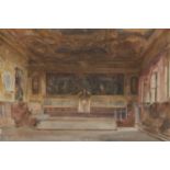 William Wood Deane, OWS,  British 1825-1873-  The Sala dei Consiglio (Doge's Palace, Venice);  ...