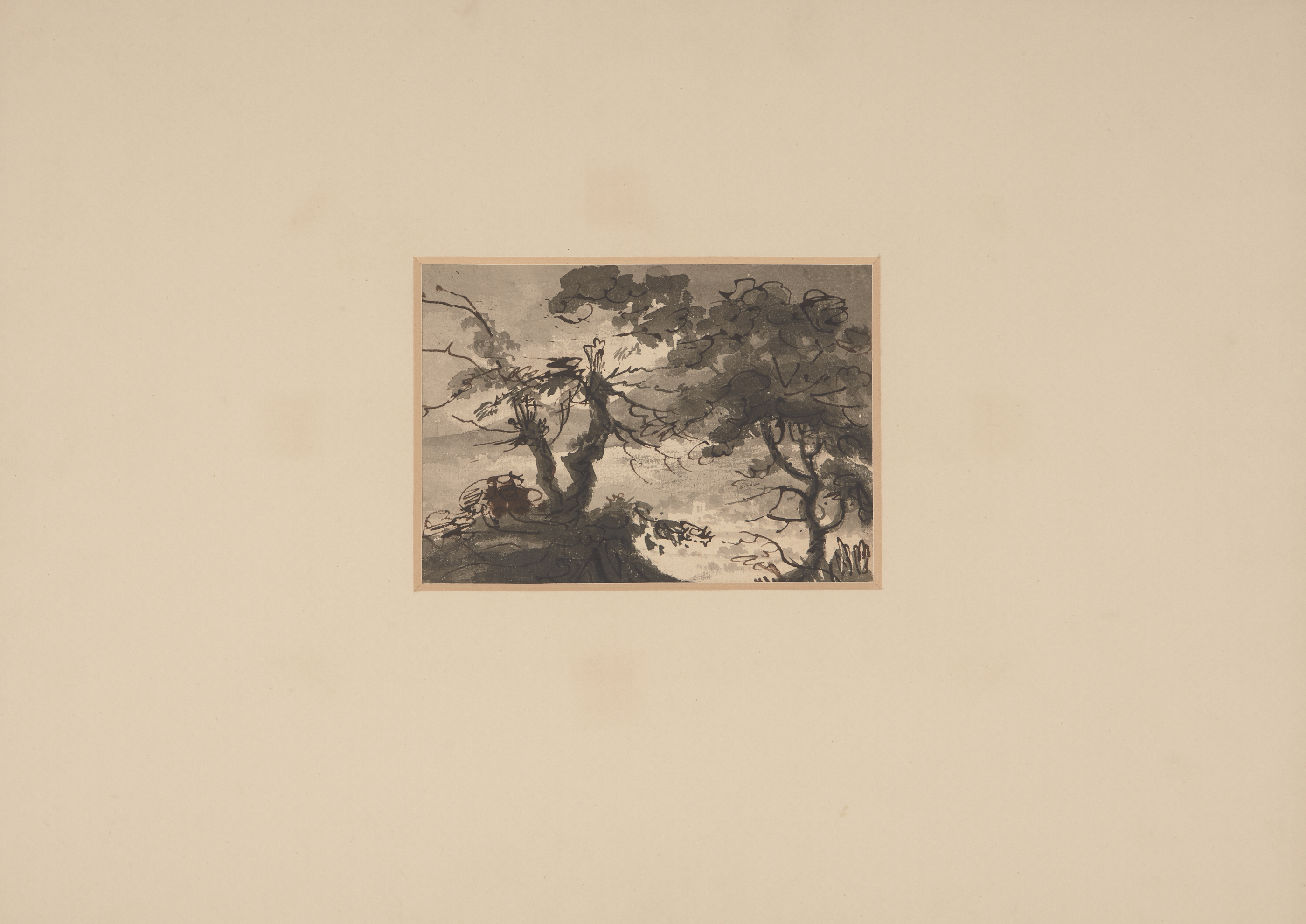 The Reverend William Gilpin,  British 1724-1804-  Five landscape views with lakes and mountains;... - Image 8 of 15