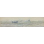 William Lionel Wyllie, RA RBA RE RI NEAC,  British 1851-1931-  Thames Barge;  watercolour on pa...