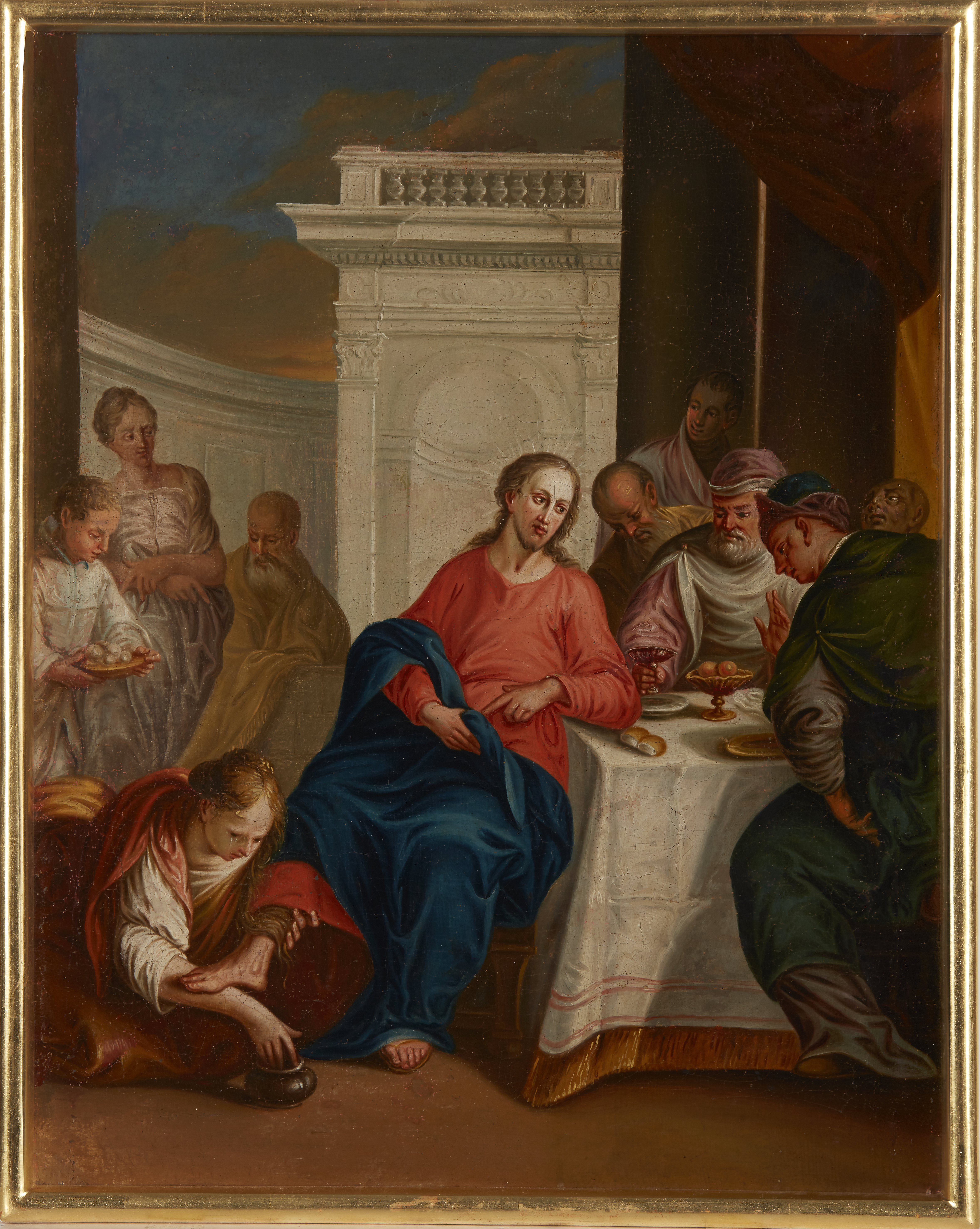 Manner of Paolo Veronese,  Italian, 19th century-  Feast at the House of Simon the Pharisee;  o... - Image 2 of 3