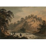 Francis Nicholson, OWS,  British 1753-1844-  Knaresborough Castle;  watercolour on paper, 25 x ...