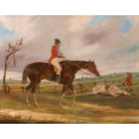 Henry Thomas Alken,  British 1785-1851-  The fall;  oil on canvas, signed and indistinctly date...