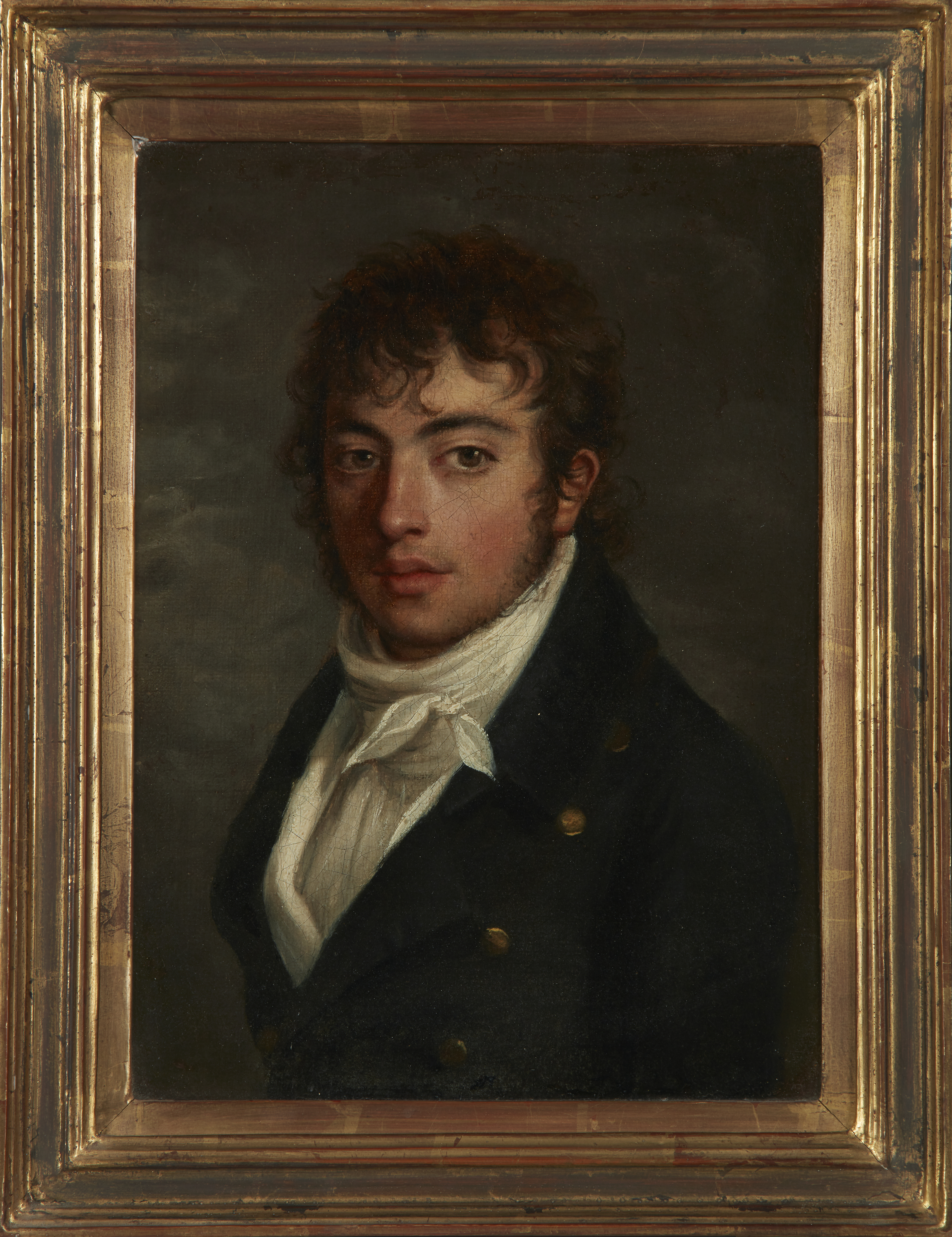 Circle of Robert Lefèvre,  French 1755-1830-  Portrait of a gentleman, possibly Colonel Chevalie... - Image 2 of 3