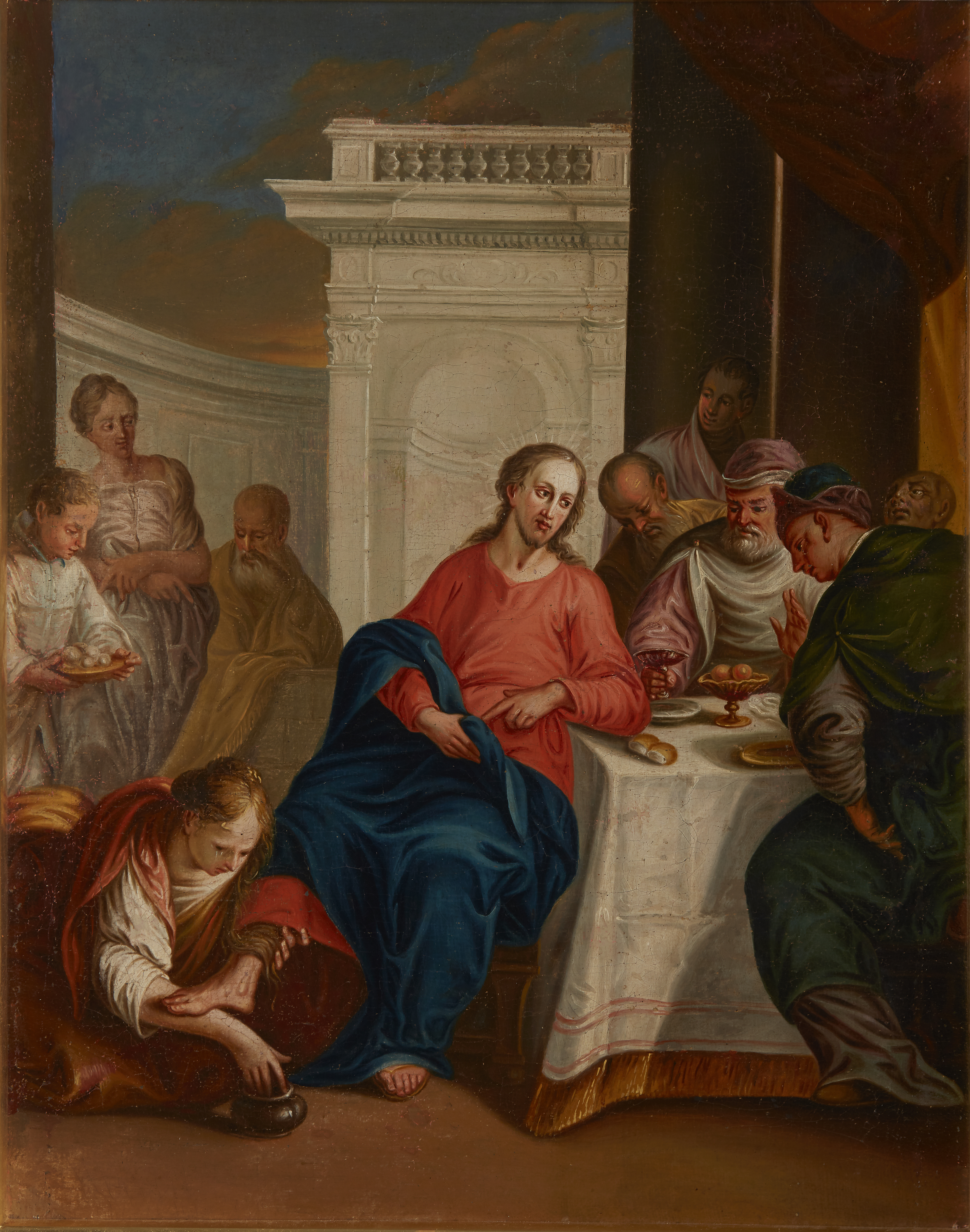 Manner of Paolo Veronese,  Italian, 19th century-  Feast at the House of Simon the Pharisee;  o...