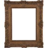 A Gilded Composition Louis XIV-Régence Transitional Style Frame,  early 19th century-  with lea...