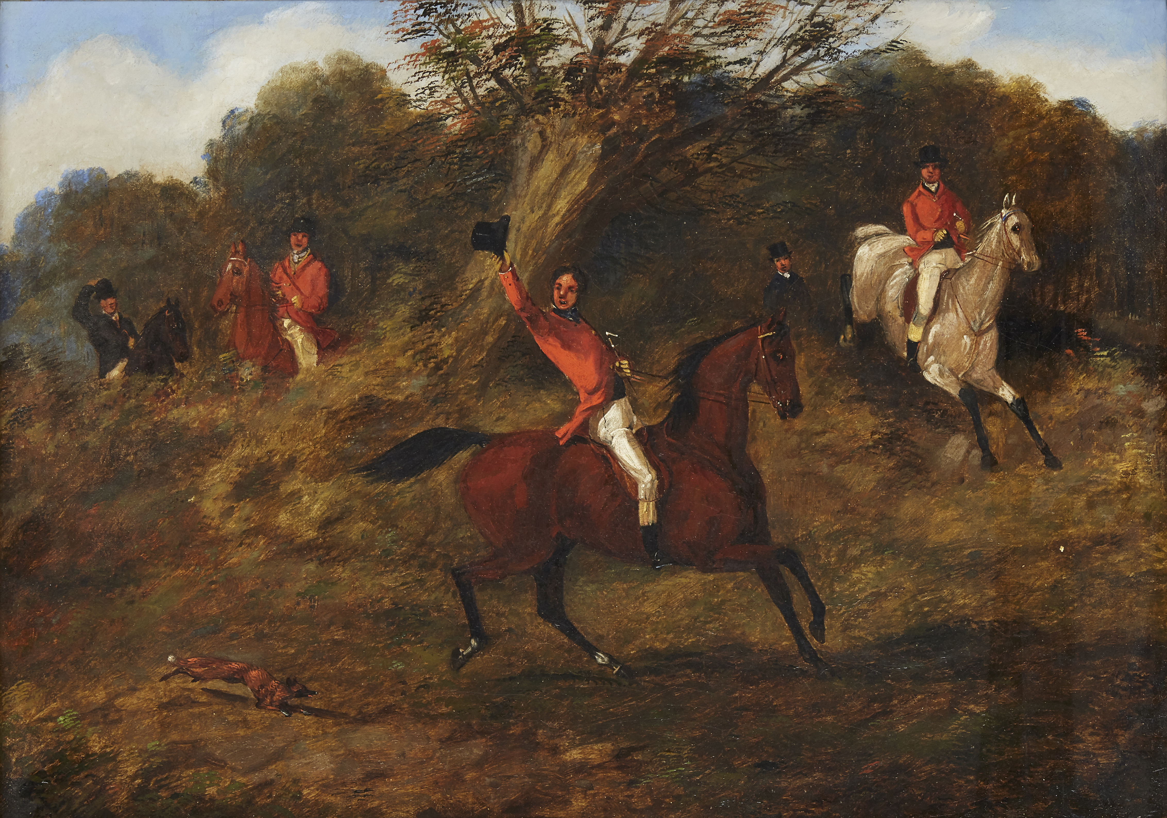 Henry Samuel Alken, Jnr,  British 1810-1894-  A Set of Four Hunting Scenes: Setting out; Taking ... - Image 7 of 12