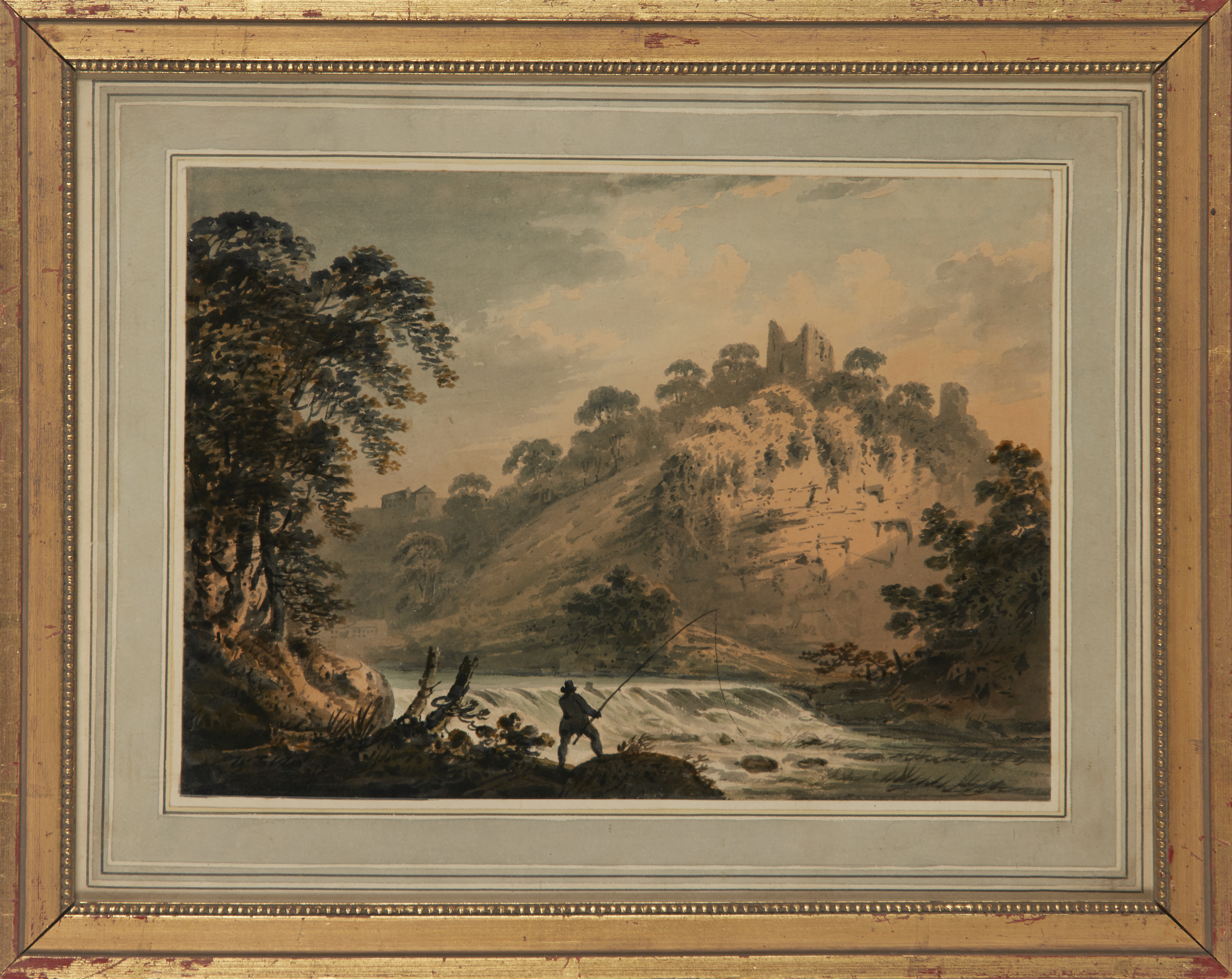 Francis Nicholson, OWS,  British 1753-1844-  Knaresborough Castle;  watercolour on paper, 25 x ... - Image 2 of 2