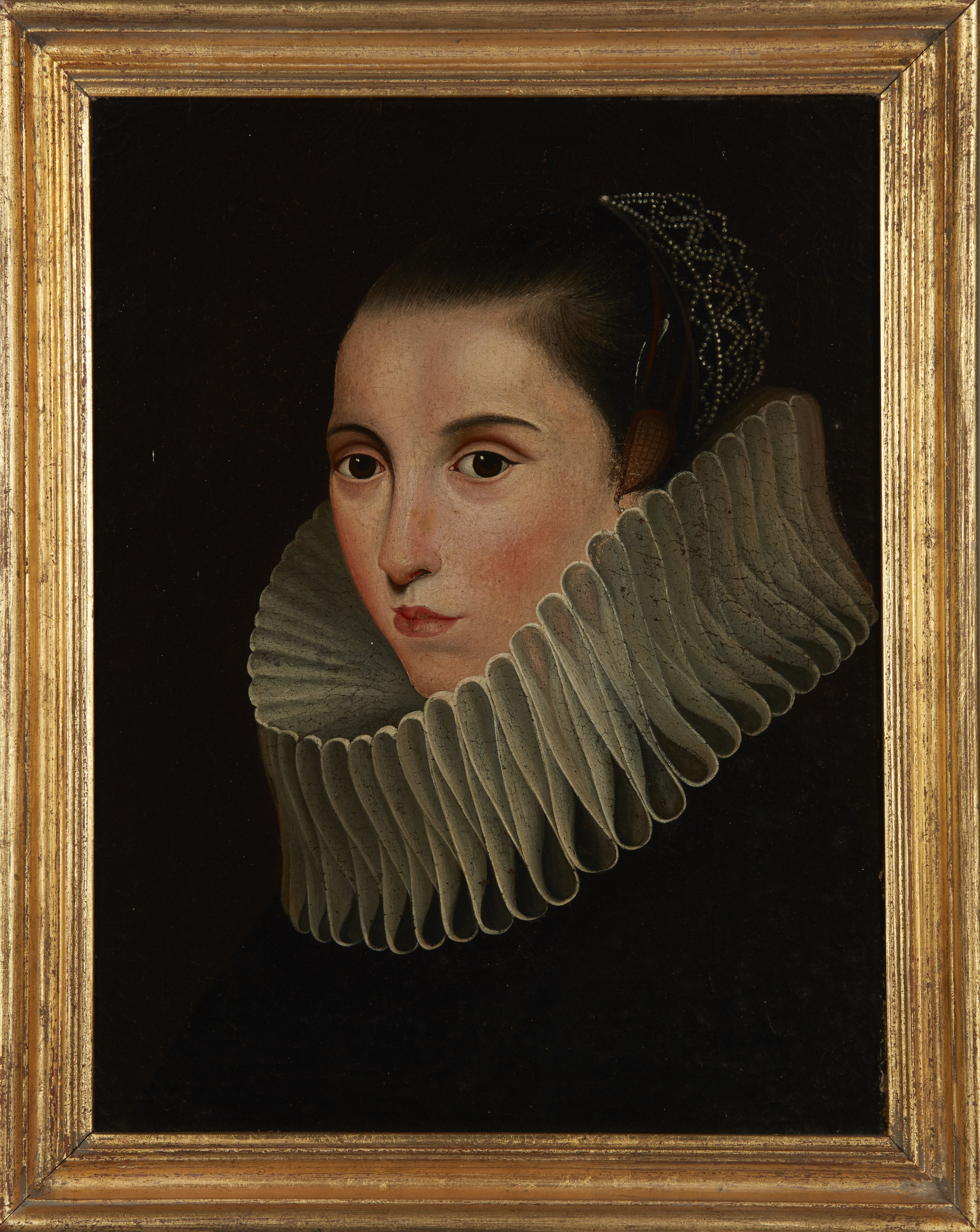 Manner of Sir Anthony van Dyck,  mid 19th century-  Portrait of a lady in a ruff, bust-length;  ... - Image 2 of 3