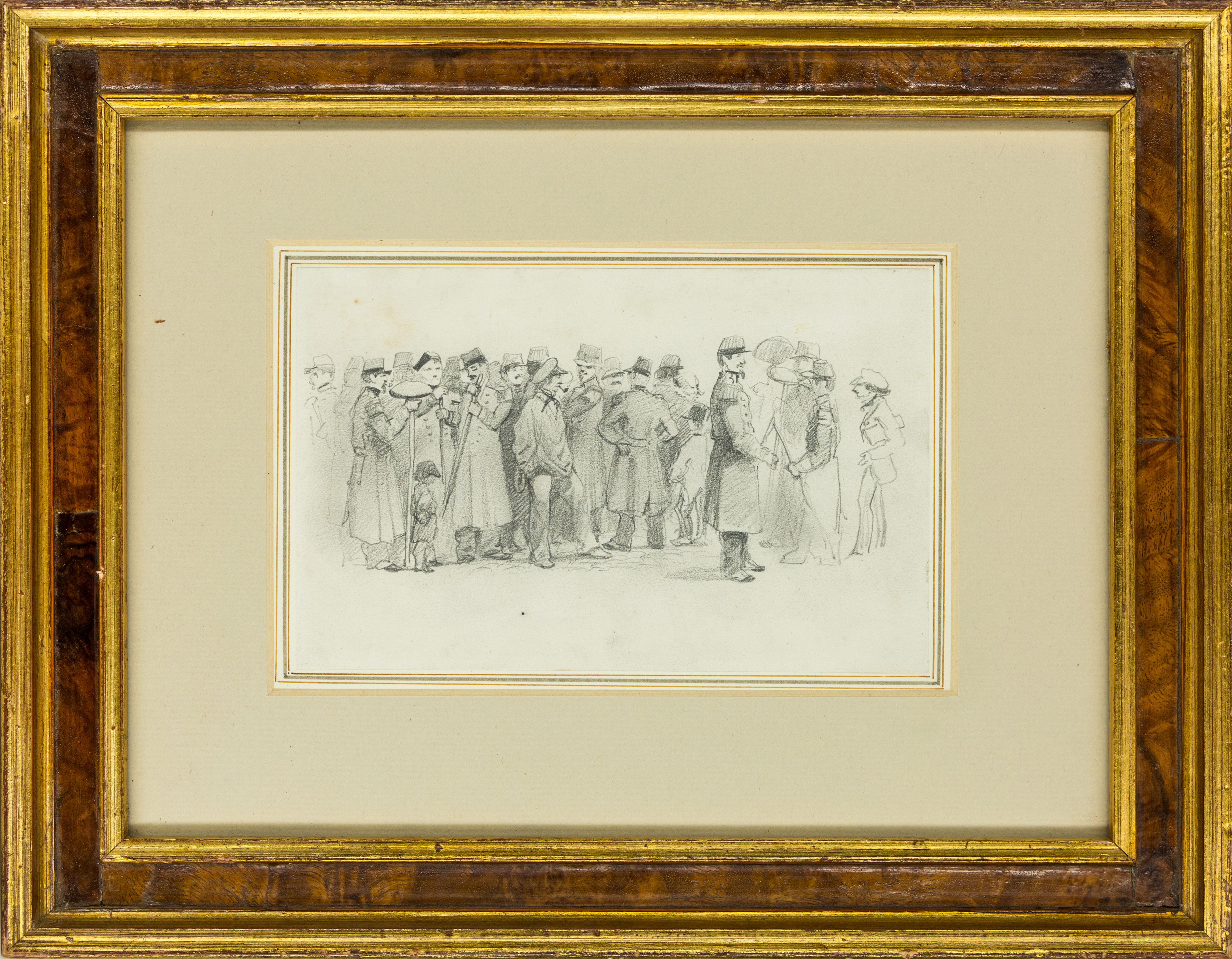 Charles Wirgman Senior,  British 1832-1891-  Studies of Japanese figures; and French soldiers on... - Image 5 of 6